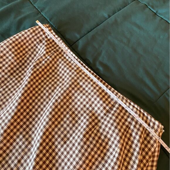 Talbots Cream and Brown Checkered Skirt Size 4 - Picture 5 of 7